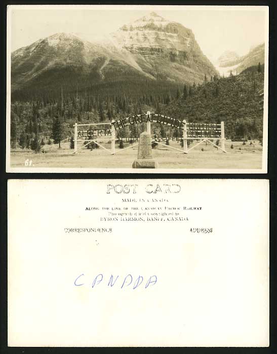 Canada Old Postcard Alberta Mountains The Great Divide
