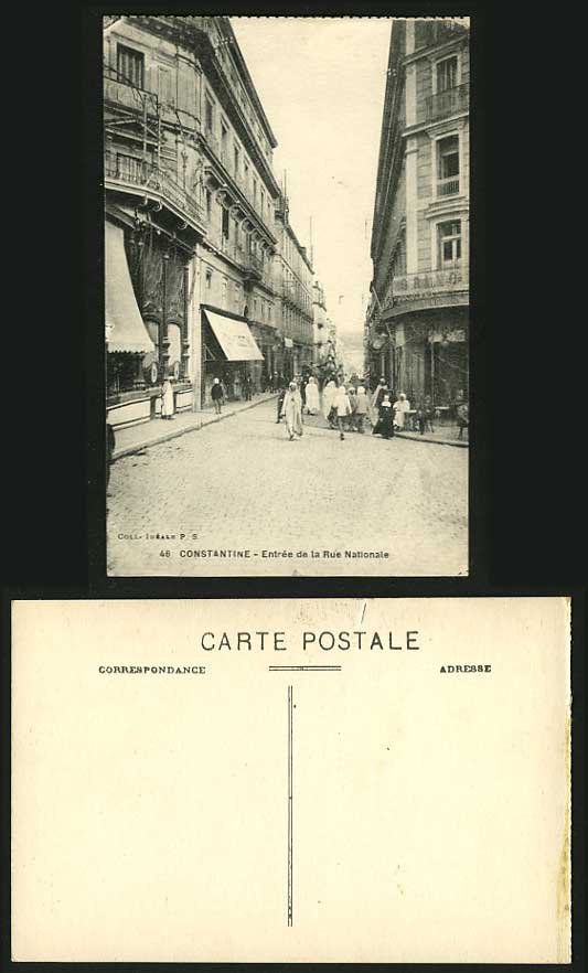Algeria Old Postcard CONSTANTINE La Rue National Street