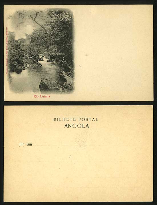 ANGOLA c.1900 Undivided Back Postcard RIO LUINHA River Scene