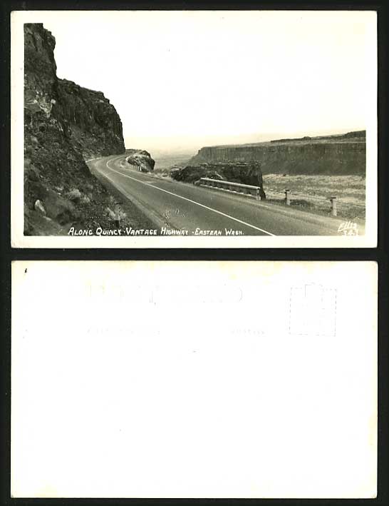 USA Old RP Postcard Along Quincy Vantage Highway E Wash