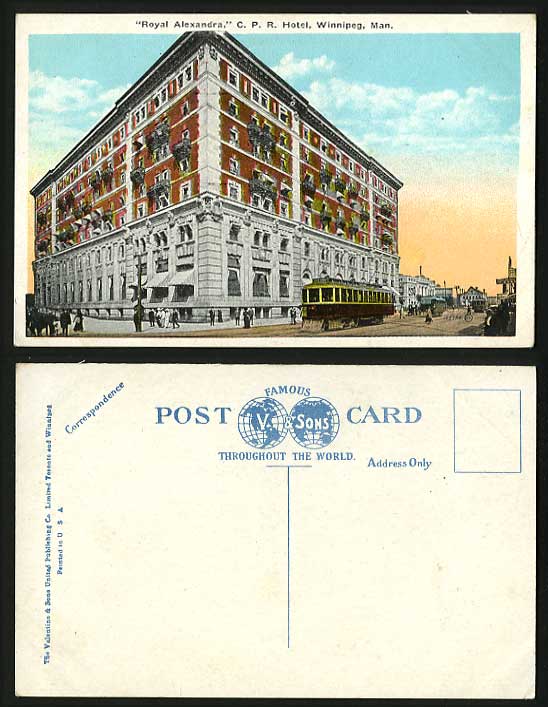 Canada Old Postcard ROYAL ALEXANDRA CPR HOTEL Winnipeg