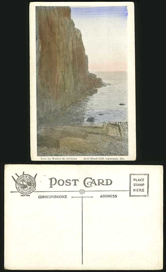 USA Old Postcard - Bald Head Cliff - Ogunquit Me. Maine