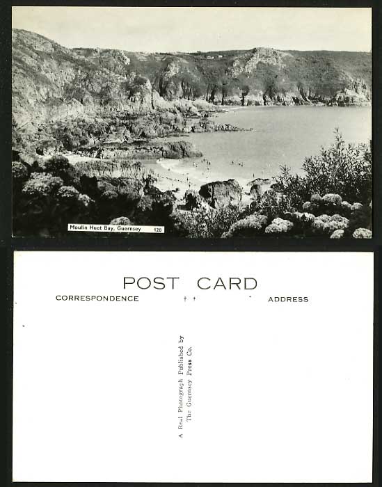 Guernsey Channel Islands Old Postcard - Moulin Huet Bay