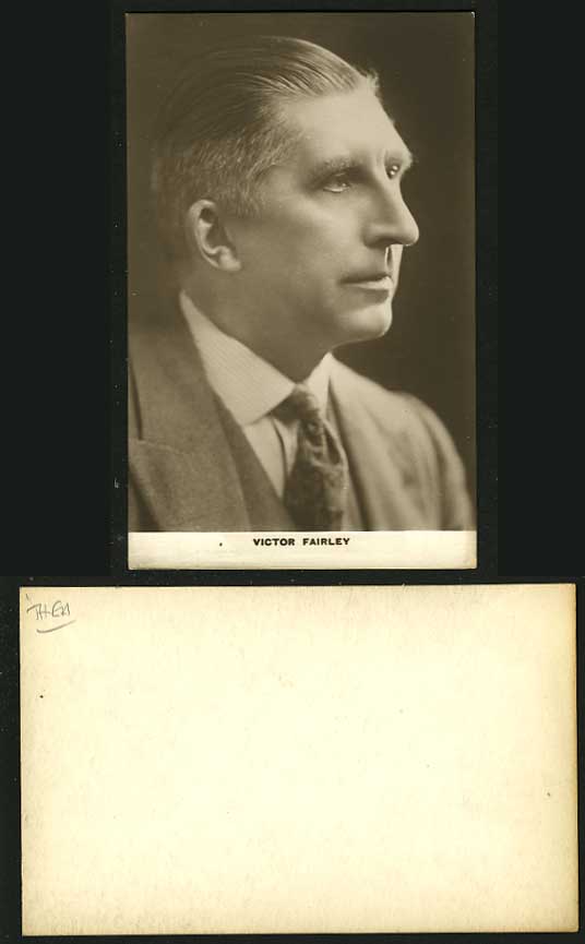 Actor Victor Fairley Portrait - Old Real Photo Postcard