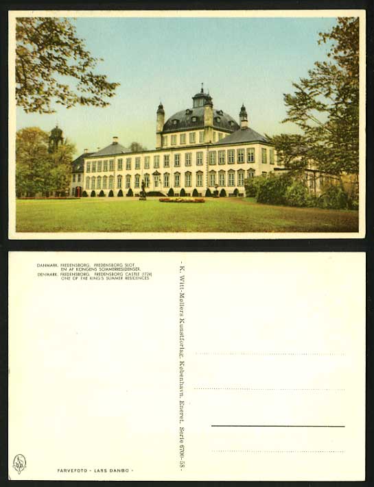 Denmark Old Postcard FREDENSBORG PALACE CASTLE - 1724