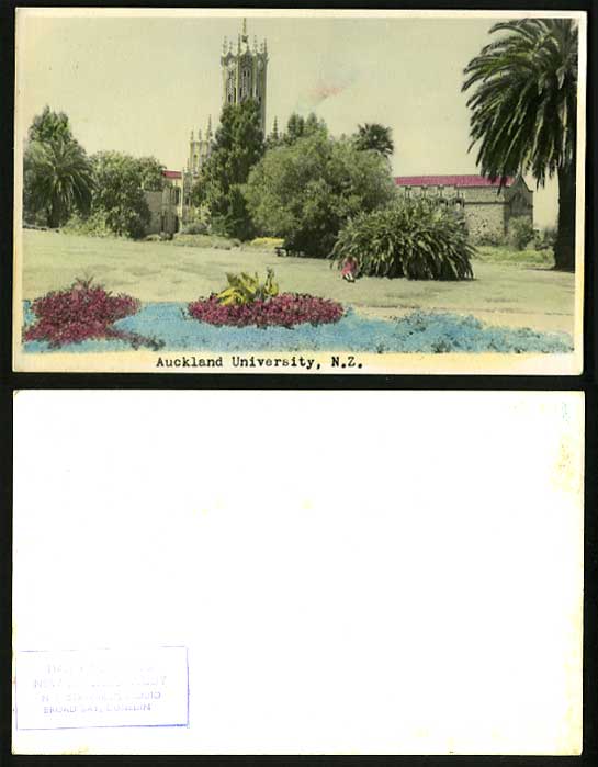 New Zealand Old Postcard Gdn School Auckland University