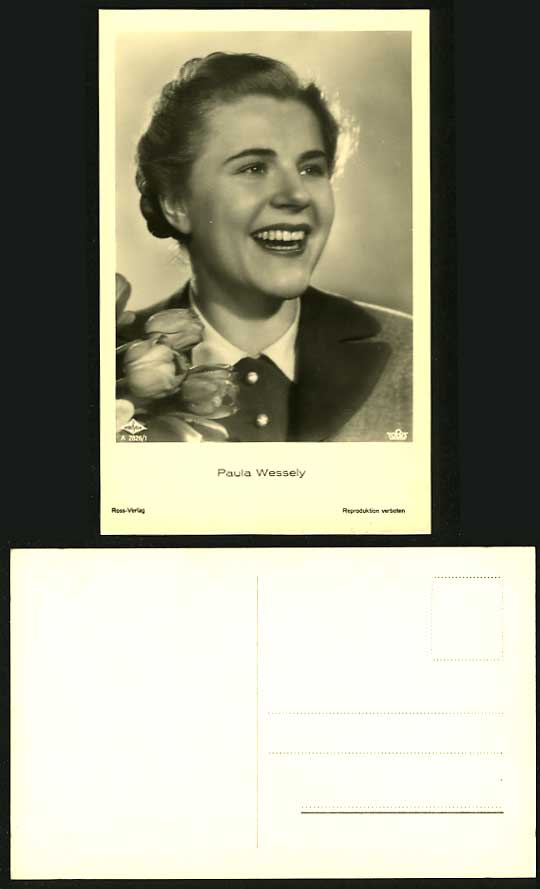 PAULA WESSELY Austria Actress Lovely Smile Old Postcard