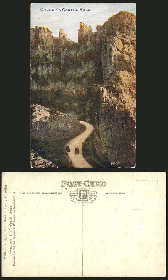Somerset Old Colour Postcard Castle Rock Cheddar Gorge