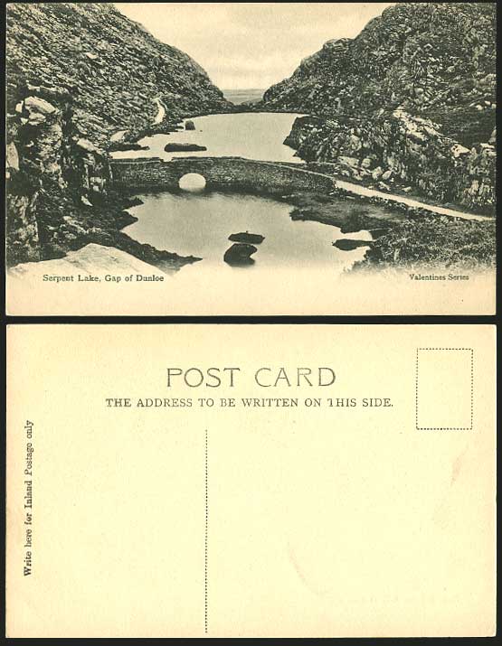 Ireland Old Postcard Serpent Lake, Gap of Dunloe Bridge