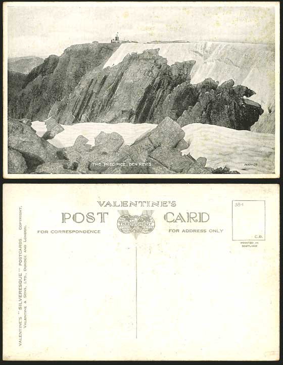 Inverness-shire Old Postcard BEN NEVIS - The Precipice