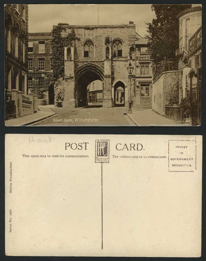 Winchester Old Postcard Westgate WEST GATE Street Scene