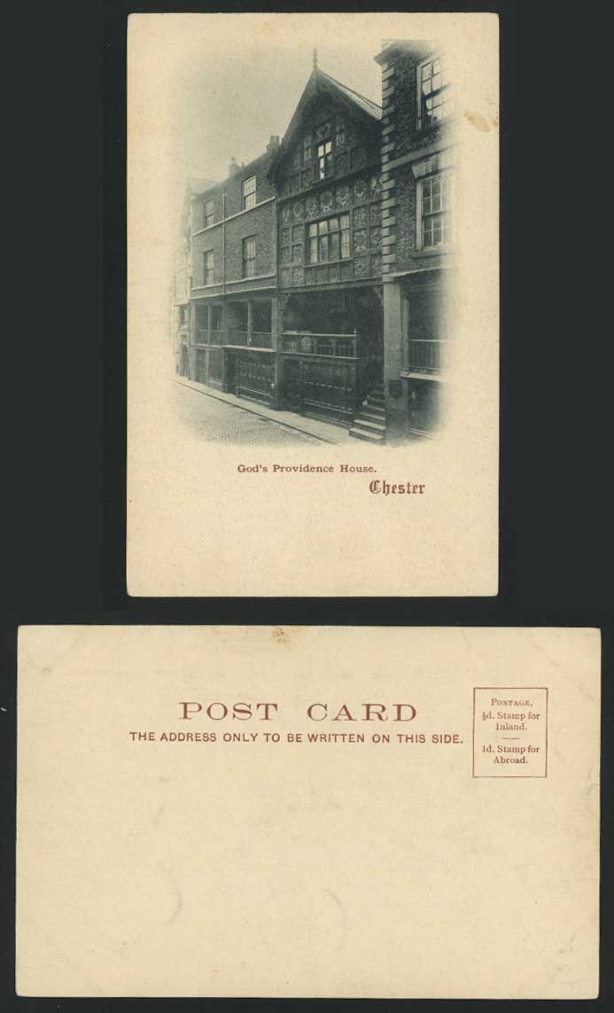 Chester Cheshire Old UB Postcard God's Providence House