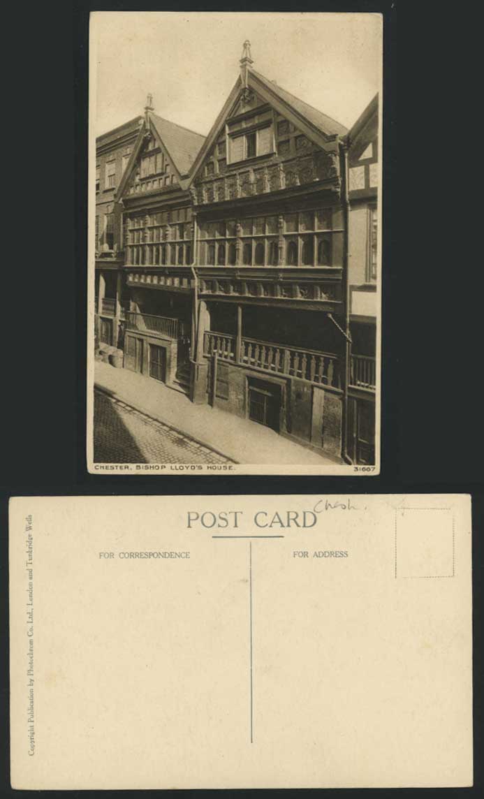 Cheshire Old Postcard - Chester - Bishop Lloyd's House