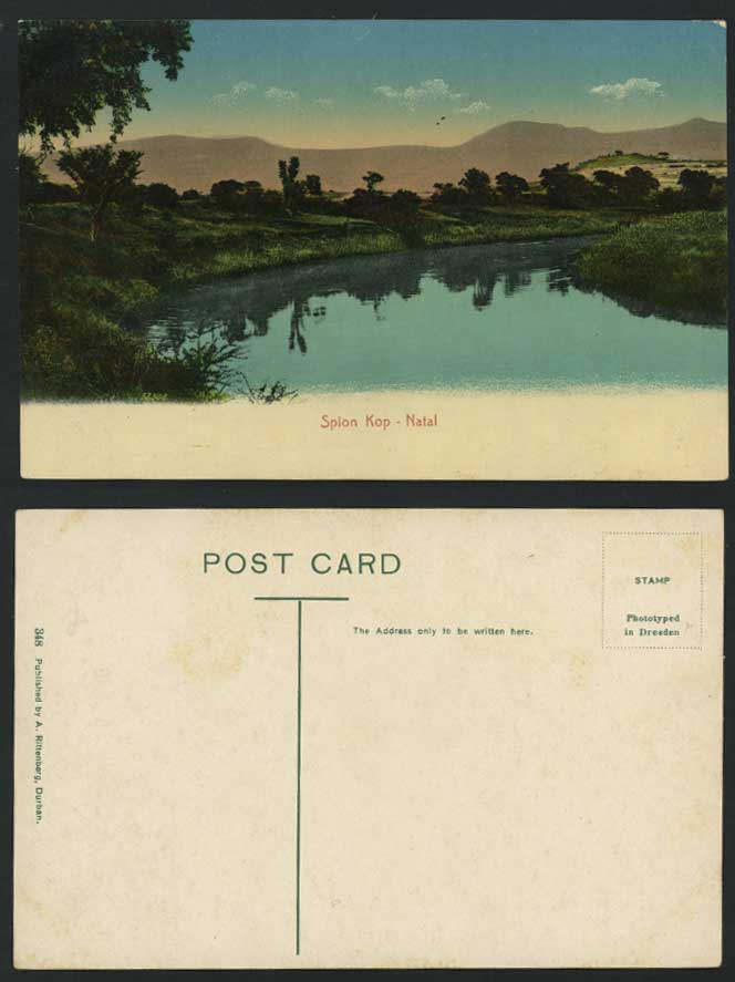 South Africa, NATAL SPION KOP, River Scene Old Postcard