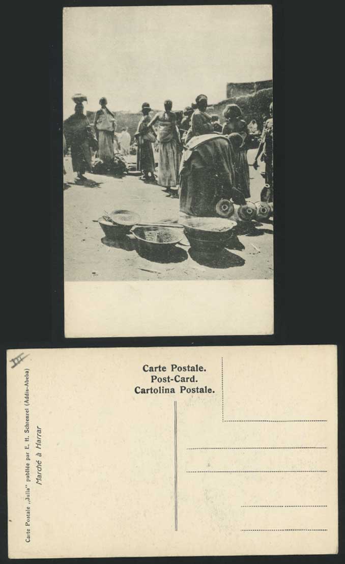 Ethiopia Old Postcard Marche Harrar Harar Market, Women
