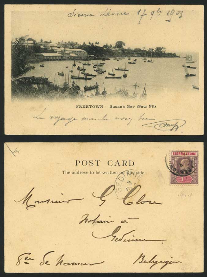 Sierra Leone 1903 Postcard FREETOWN SUSAN'S BAY SAW PIT