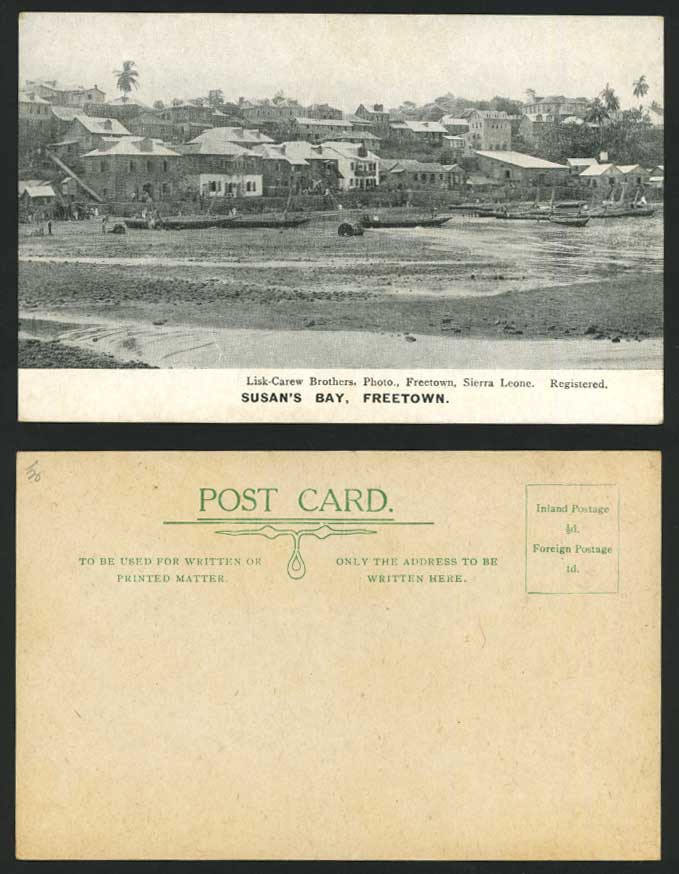 Sierra Leone Old Postcard FREETOWN SUSAN'S BAY Panorama