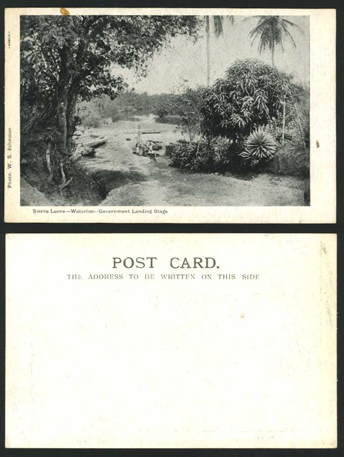 Sierra Leone Old Postcard Waterloo, Govt. Landing Stage