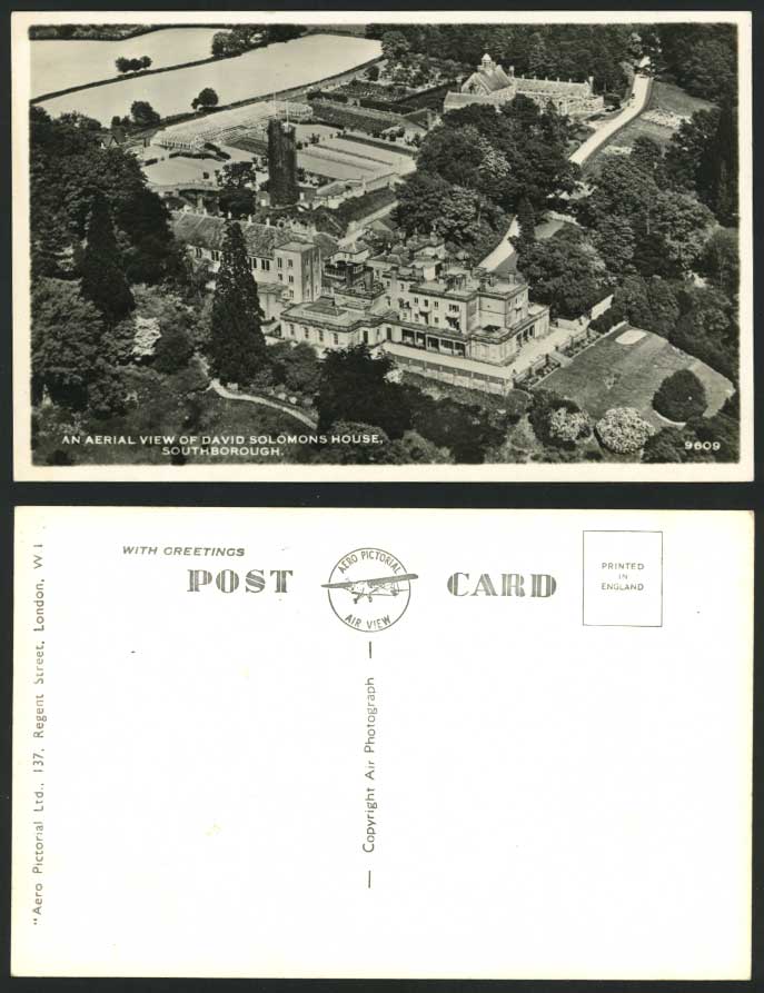 Southborough David Solomons House Air View Old Postcard
