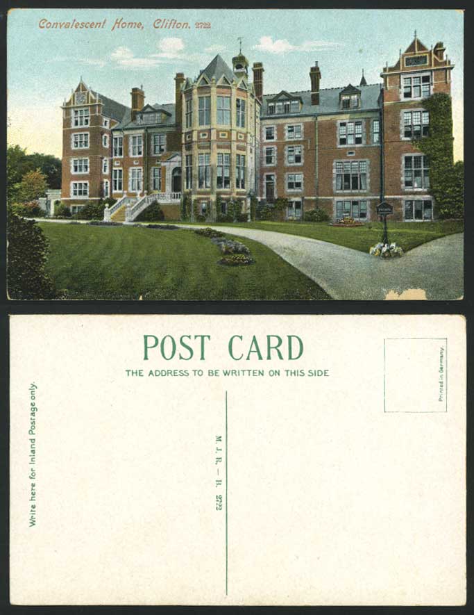 CLIFTON, Convalescent Home, Bristol Old Colour Postcard
