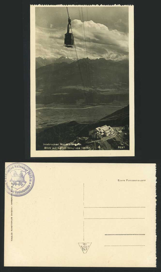 Innsbrucker Nordkettenbahn StationSeegrube Old Postcard