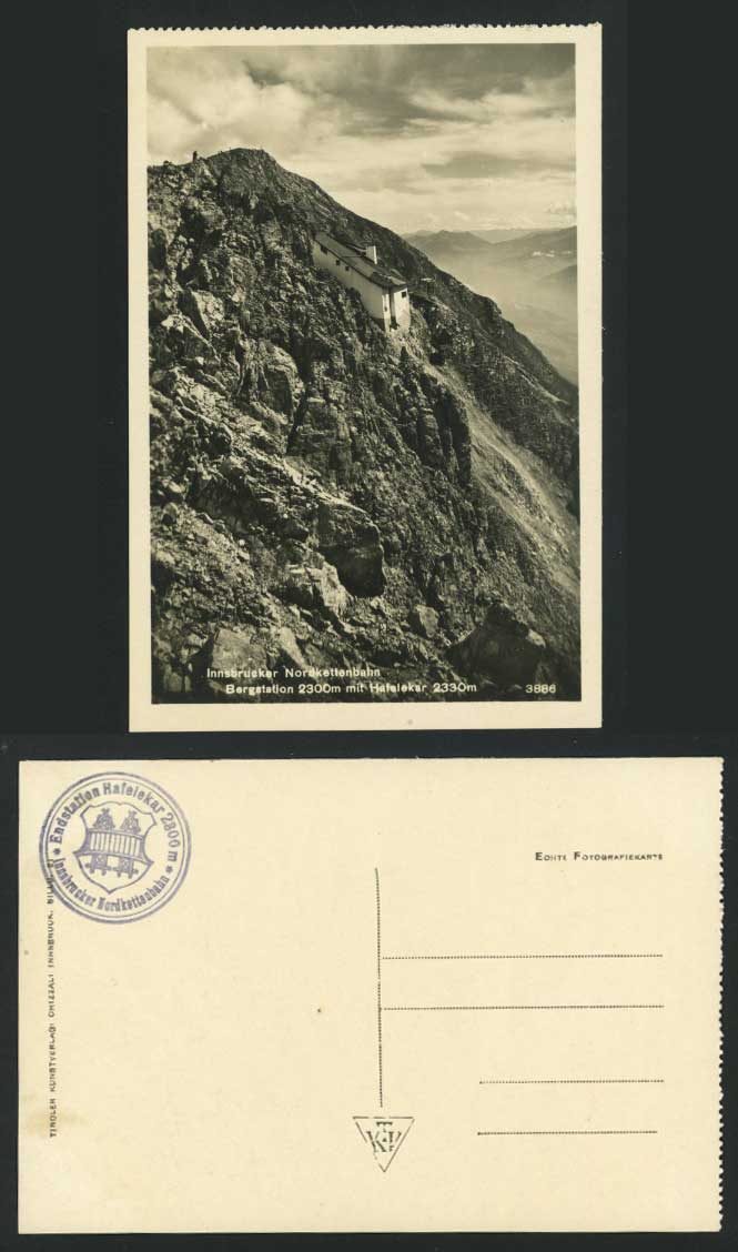 Innsbrucker Nordkettenbahn Bergstation Old RP Postcard