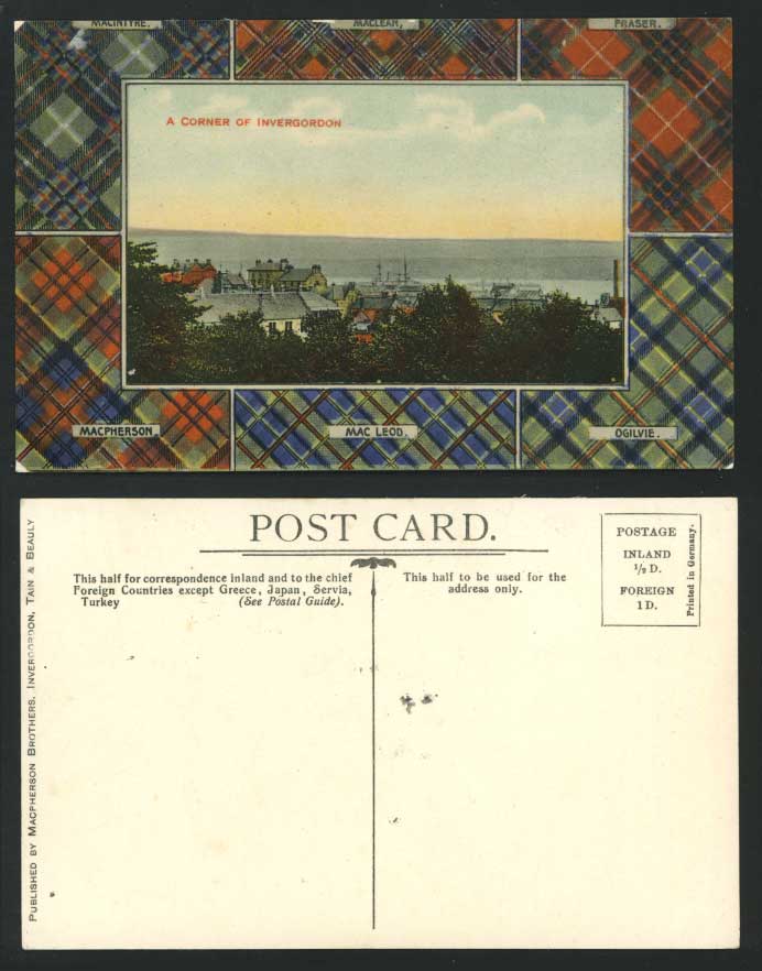 Invergordon A Corner & Battleship Panorama Old Postcard