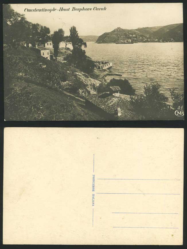 Turkey Constantinople, Haut Bosphore Cavak Old Postcard