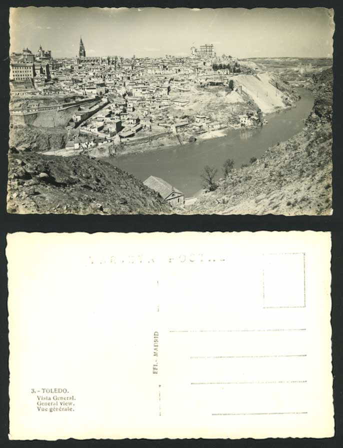 Spain Old Postcard Toledo River & General View Panorama