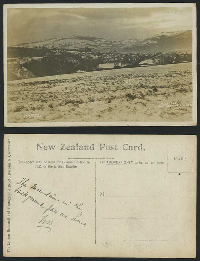 New Zealand Old RP Postcard Flagstaf Mornington Dunedin