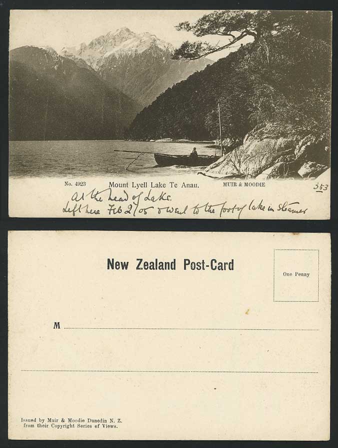 New Zealand 1904 Old Postcard MOUNT LYELL, LAKE TE ANAU