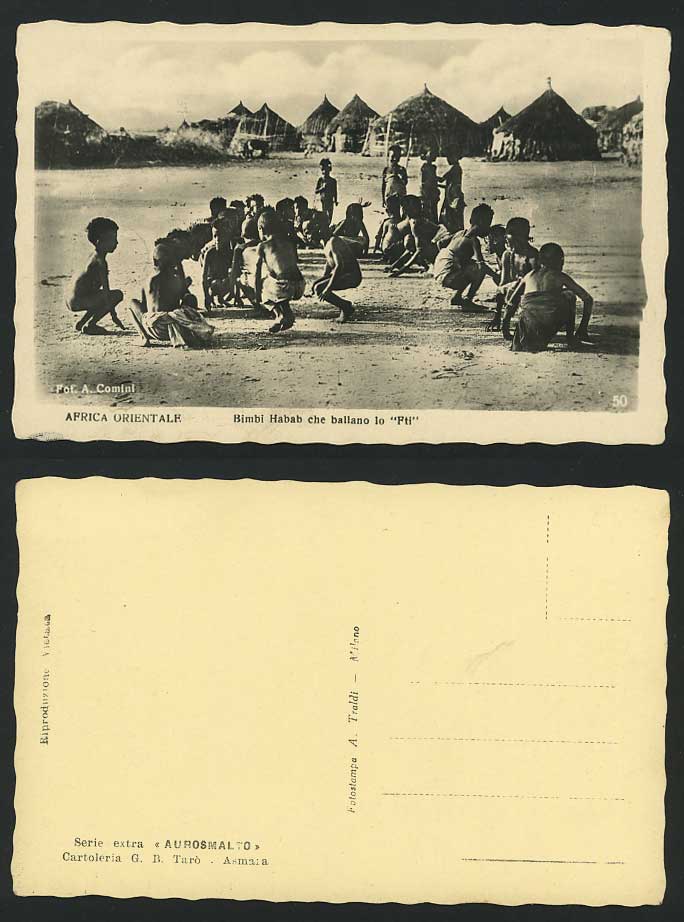 Eritrea Old Postcard Native HABAB Children Dancing Fti
