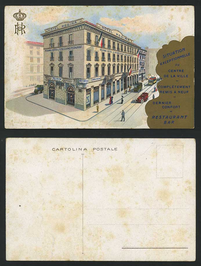 Hotel Regina Centre De la Ville Restaurant Old Postcard