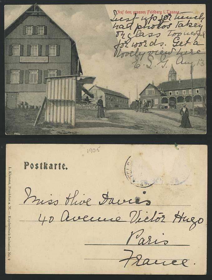 Germany Auf dem Grossen Feldberg i Taunus 1905 Postcard