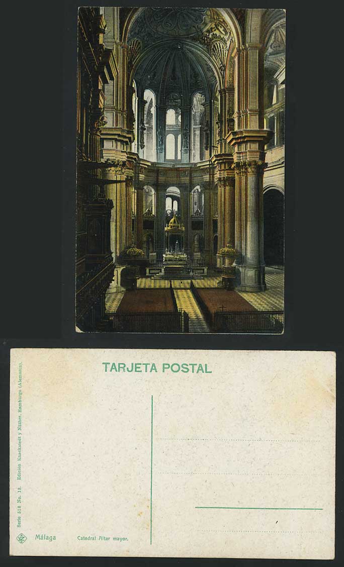 Spain Old Postcard Cathedral Catedral - ALTAR - MALAGA