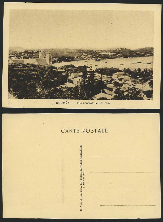 New Caledonia Old Postcard NOUMEA, Harbour Bay Panorama