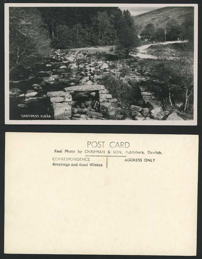 Devon Old R.P. Postcard DARTMEET - Rocky River Stream