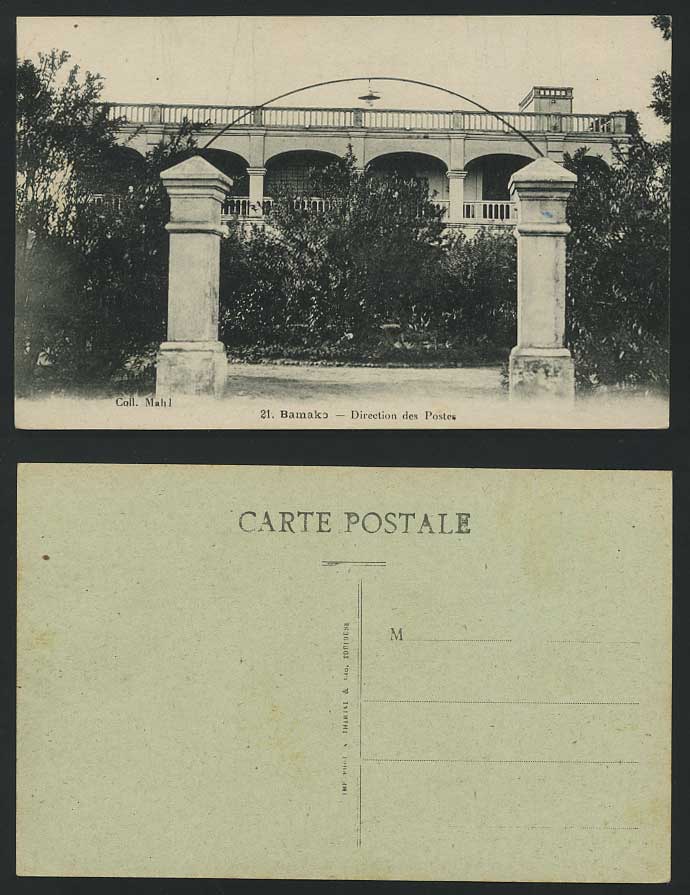 French West Africa Mali French Sudan BAMAKO Post Office Branch Old Postcard