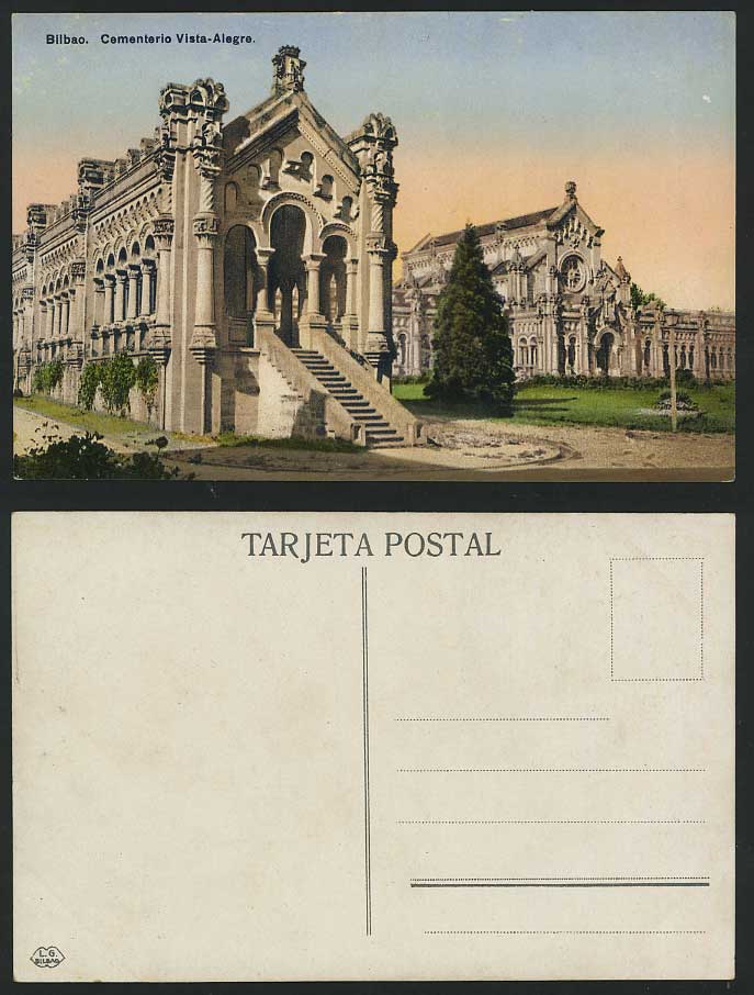 Spain Old Colour Postcard Cemeterio Vista-Alegre BILBAO