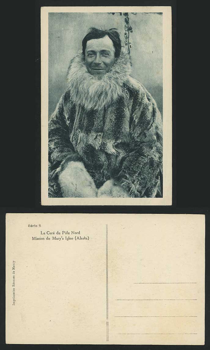 Eskimo Alaska Old Postcard N. Pole Mary's Igloo Mission