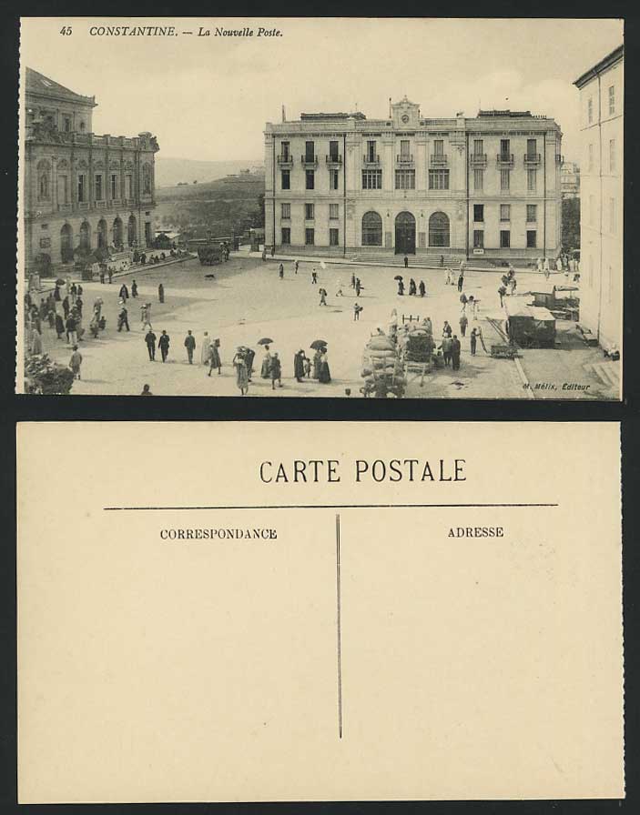 Constantine Old Postcard La Nouvelle Poste, Post Office