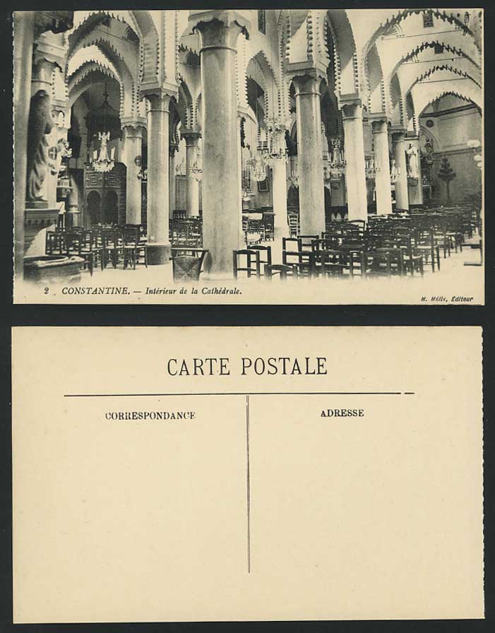 Constantine Old Postcard Cathedrale Cathedral, Interior