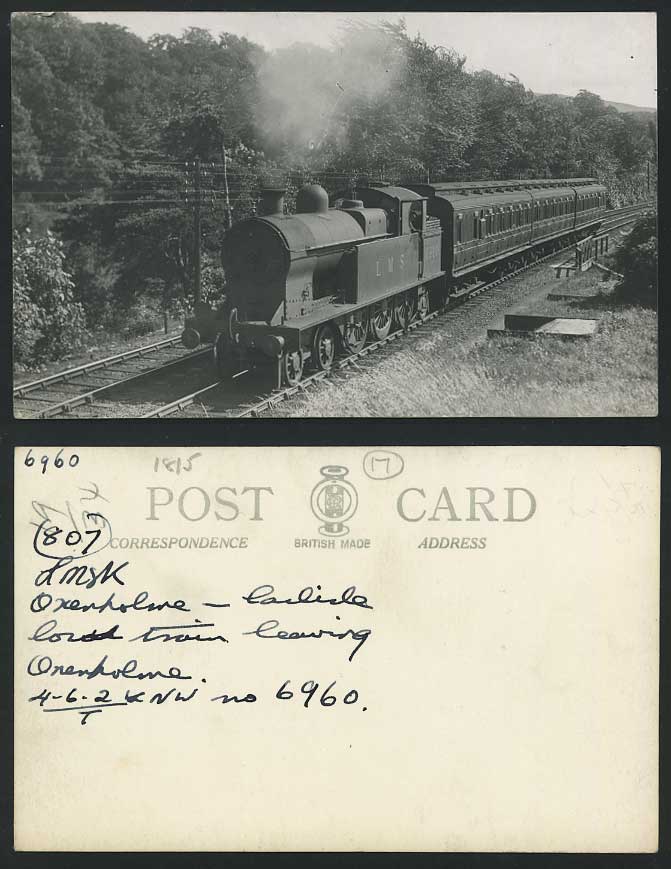 L.M.S. 6960 Locomotive Train, Railway Rail Old Postcard