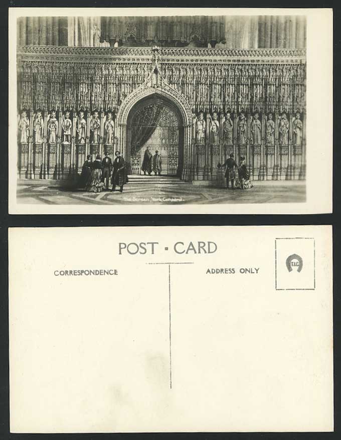 York Cathedral, The Screen Old Artist Drawn RP Postcard