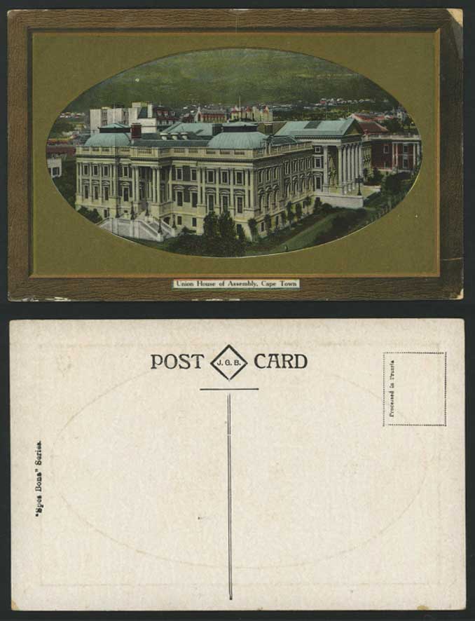 S Africa Cape Town UNION HOUSE of Assembly Old Postcard