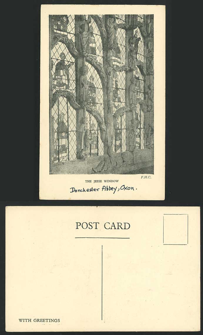 Oxfordshire Old Postcard JESSE WINDOW, Dorchester Abbey