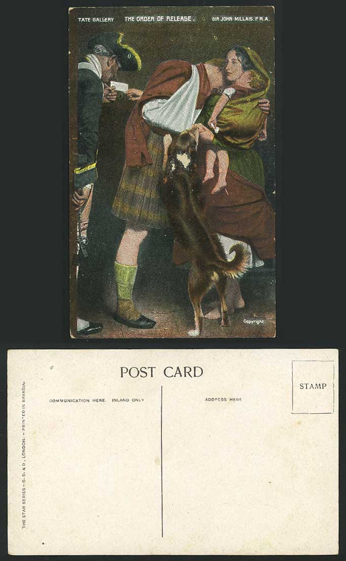 The Order of Release Sir John Millais Tate Old Postcard