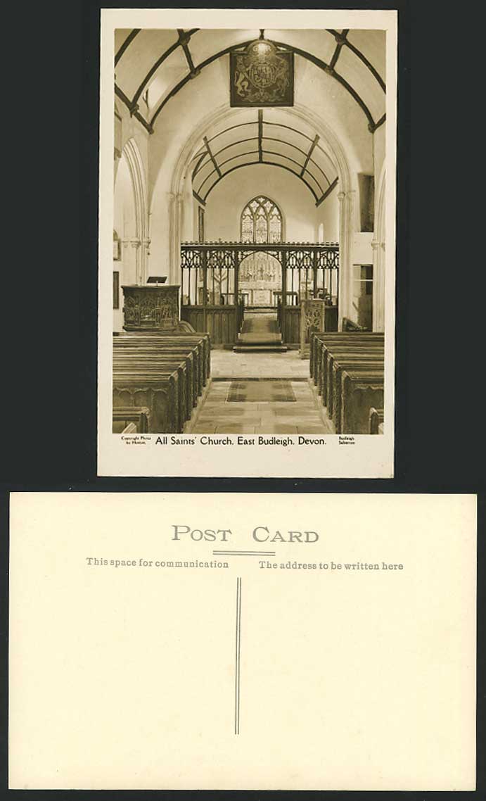 Devon Old RP Postcard All Saint's Church, EAST BUDLEIGH