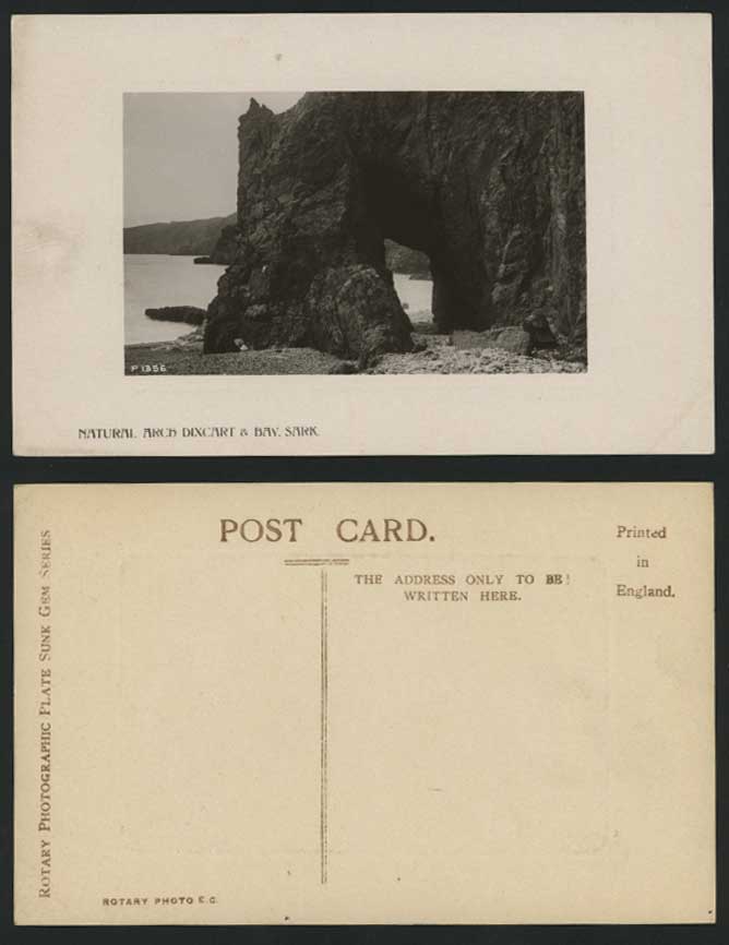 SARK Old R.P. Postcard Natural Arch Rock, DIXCART & BAY