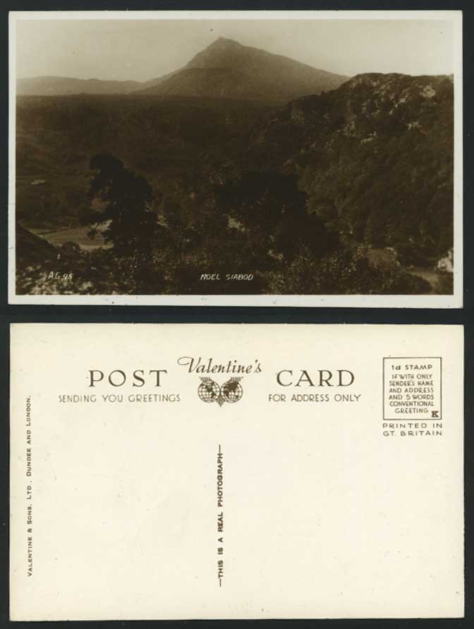 Moel Siabod, Snowdonia Mountain Wales Old R.P. Postcard